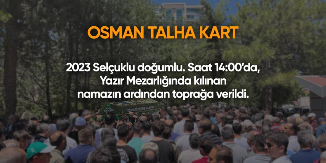 Konya'da bugün vefat edenler | 30 Ağustos 2024 6